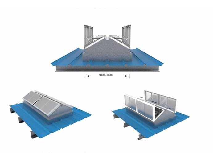 三角型排烟天窗（FRP采光板）	